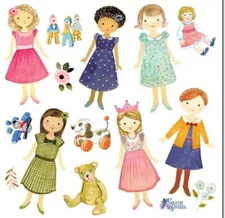 Violette Stickers Country Doll  Girls Craft Planner Supply Scrapbook
