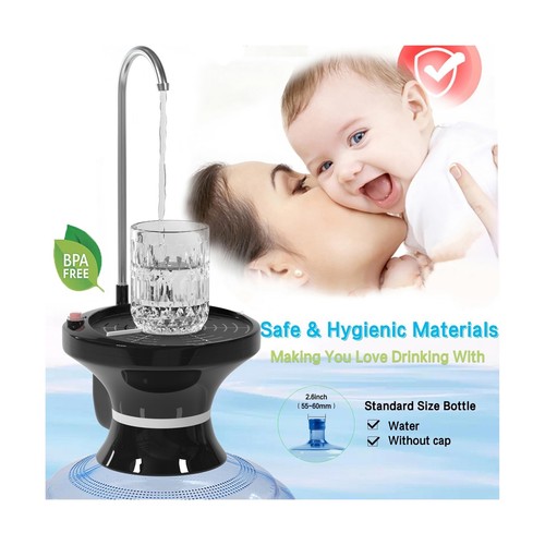 Black Drinking Water Dispenser Pump, Automatic Electric Drinking Water Bottle... - Picture 2 of 7