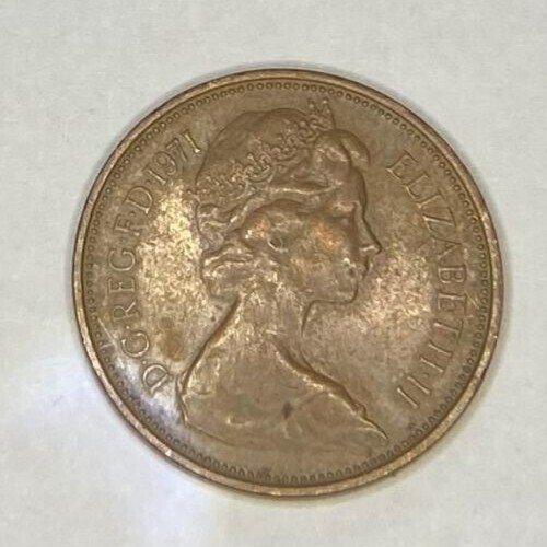 1971 new pence 2p coin **RARE** circulated - Picture 2 of 2