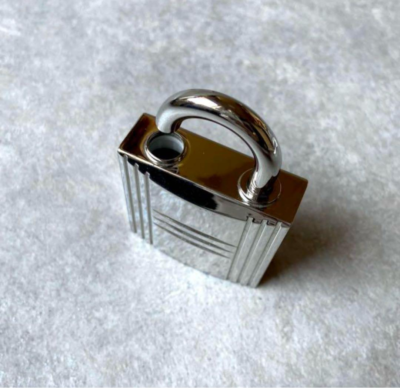 Authentic HERMES Vintage H Logos Cadena Lock Perfume Bottle Case