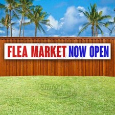 FLEA MARKET NOW OPEN Advertising Vinyl Banner Flag Sign LARGE HUGE XXL SIZE