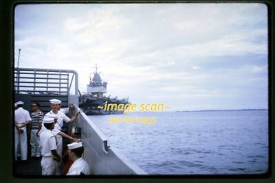 Navy USS Enterprise Aircraft Carrier Ship in 1969, Original Slide R2b