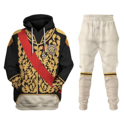 Louis Philippe I of France in Coronation Robes Uniform All Over Print Hoodie Swe