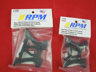 RPM FRONT + REAR Shock Tower TRAXXAS STAMPEDE SLASH 4X4 RALLY 70362 70392 4WD 