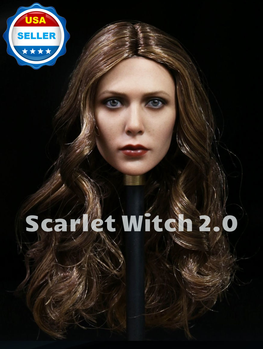 1/6 Elizabeth Olsen Scarlet Witch Head Sculpt 2.0 for 12