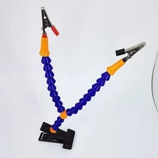 Flexible Arm Two Hand Soldering Iron Holder Stand Clamp Vise Clip WIth Plier