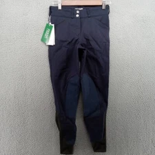 Dover Saddlery Riding Pants Womens 24 Blue Welleseley Breech Equestrian Leather