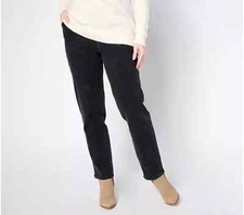 Denim  Co. Original Waist Stretch Side Pocket Pant Black Denim,Medium A670811