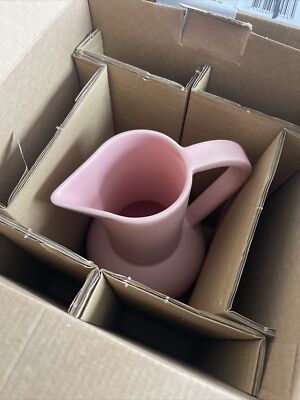 Raawii Strom Jug Earthenware In Coral Blush Size Medium 9.25