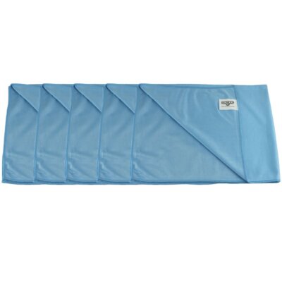 Unger MicroWipe 5 x Lite blau Microfasertuch Glas und Fensterreinigung 60 x 80cm