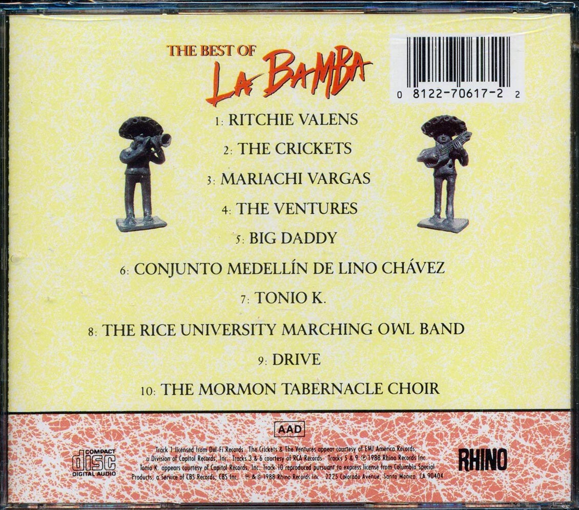まとめ買い　忘却、ラ・バンバ、バードランド The Best of La Bamba by Various Artists (CD, 1988, Rhino (Label