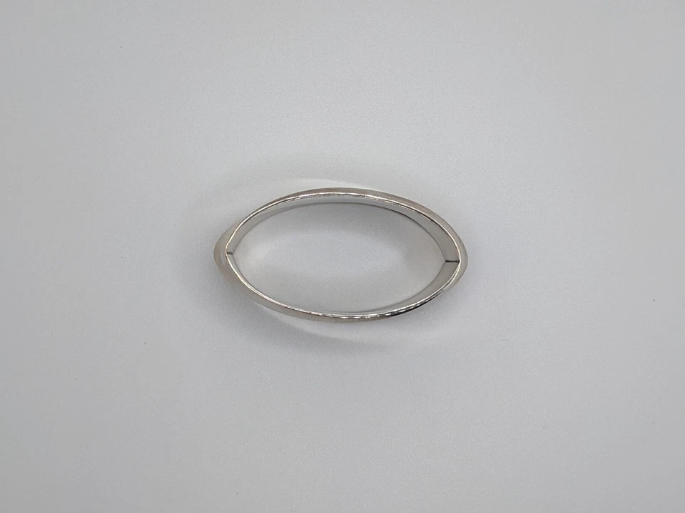 Anillo servilletero moderno vintage alemán plata 800 mediados de siglo "M" grabado inicial Foto 4 de 4