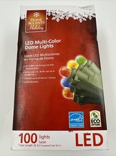 Home Accents 100 Multi Colored Dome LED Lights NEW