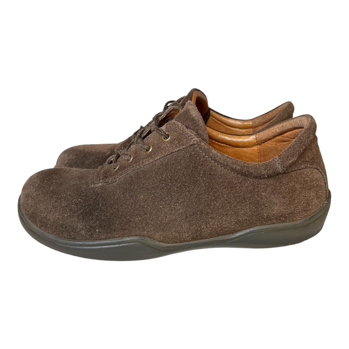 Footprints By Birkenstock Size-37 Brown Suede Oxfords