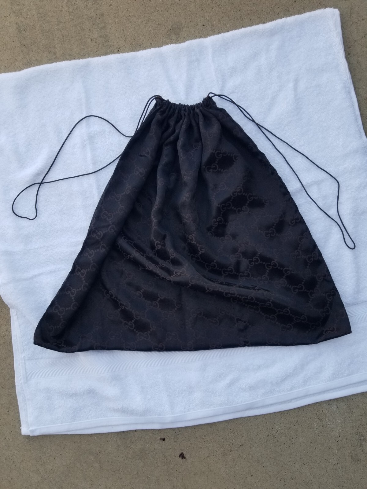 Gucci Brown Monogram Large Drawstring Dustbag Sto… - image 3