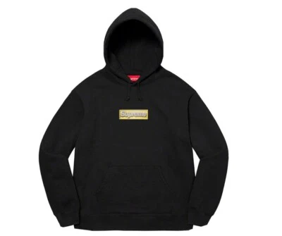 Supreme Bling Box Logo Hooded Sweatshirt Black M - Photo 1/4