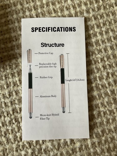 Mixoo Kapazitiver Stylus Pen Disc & Faserspitze Hochempfindlich Roségold iPad NEU - Bild 4 von 5