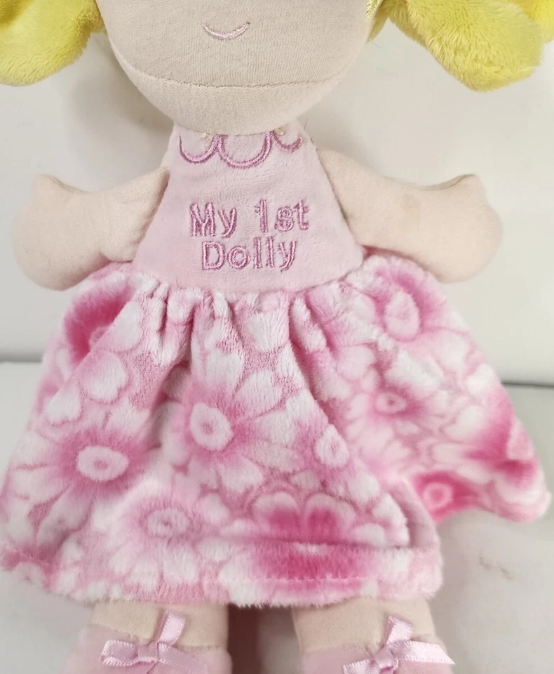 Aurora Ebba "My First Dolly" Muñeca de Peluche Rubia Coletas Rosa Vestido Margarita 12" Foto 2 de 4