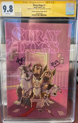 STRAY DOGS # 1 CGC 9.8 SANCTUM SANCTORUM CHRIS ZULLO 2x Signed Fleecs Forstner