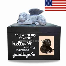 Dog Urns for Ashes Photo Frame Dog Angle, Beloved Memorial Gift for Loss of Dogs