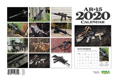 2020 AR15 RIFLE DELUXE WALL CALENDAR black rifle msr ar-15 2nd