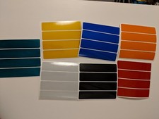 BLACK Reflective Safety Stickers Bike Motorcycle Helmet Car