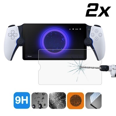 2x Panzerfolie aus Echtglas Display SchutzGlas für Sony PS5 PlayStation Portal 