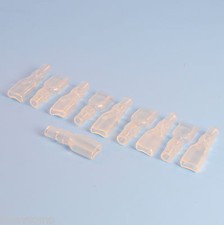 Quality Clear 6.3mm PVC Female Connector Covers / Insulator 6.3mm Spade Terminal