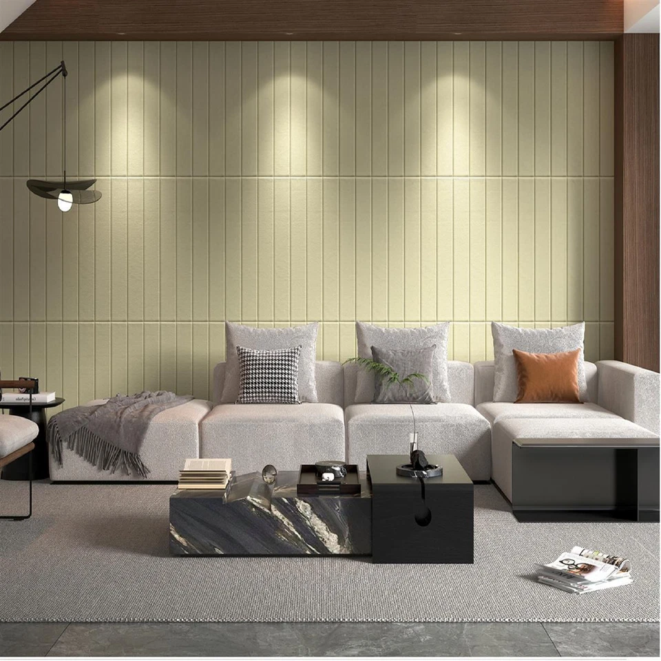 3D Wandpaneel Selbstklebend Wandverkleidung Samtoptik 277x69 cm versch. Farben  - Bild 2 von 4