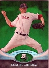 2011 Bowman Platinum Emerald #40 Clay Buchholz Boston Red Sox