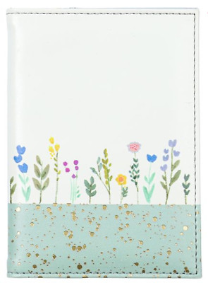 Paperchase Gold gesprenkelte Blumen Reisepasshülle/Kartenetui