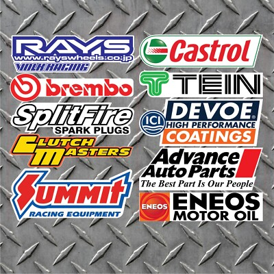 #ad 10 Large Racing Decals Stickers Drag Race NHRA Nascar 5.5quot; Wide Each $7.95