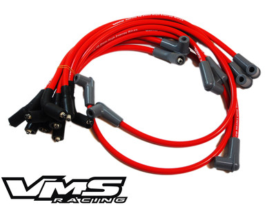 VMS RACING RED 10MM 10.2MM SPARK PLUG WIRES SET 94-96 CHEVROLET IMPALA SS LT1