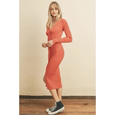 Dress Forum Sweater Dress Small Orange Ribbed Knit Cardigan Duster Bodycon | eBay Dress Forum Sweater Dress Small Orange Ribbed Knit Cardigan Duster Bodycon | eBay