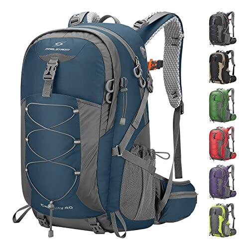 Hiking Backpack,Camping Backpack,Waterproof 40L 40l Blue Daypack Backpacks-image