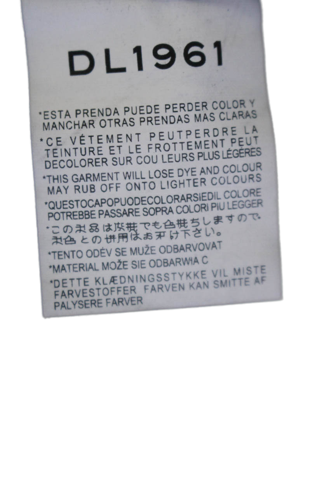 DL1961 Womens Buttoned Fringed Hem Bootcut SlipOn Pants Black Size EUR