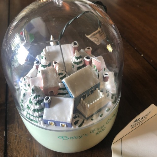 Hallmark Keepsake Magic Light & Motion Baby's First Christmas 1990 Ornament - Picture 2 of 10