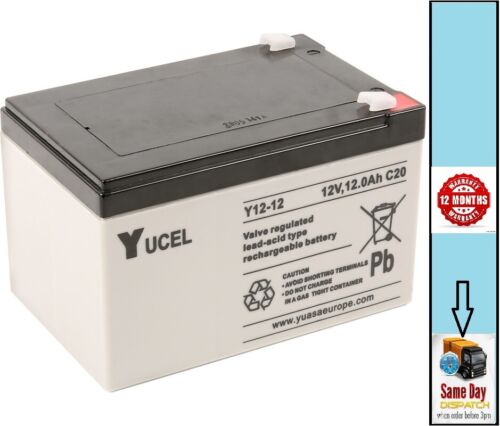 YUCEL 12v 12Ah Lead Acid Battery -  ideal for mobility and leisure use . - Picture 1 of 2