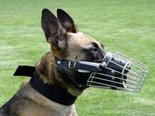 New Strong Metal Wire Basket Dog Muzzle for Doberman , Malinois and Other Dogs