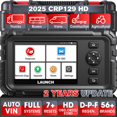 2026 LAUNCH CRP129HD Heavy Duty Truck Diesel Scanner Diagnostic Tool DPF Regen