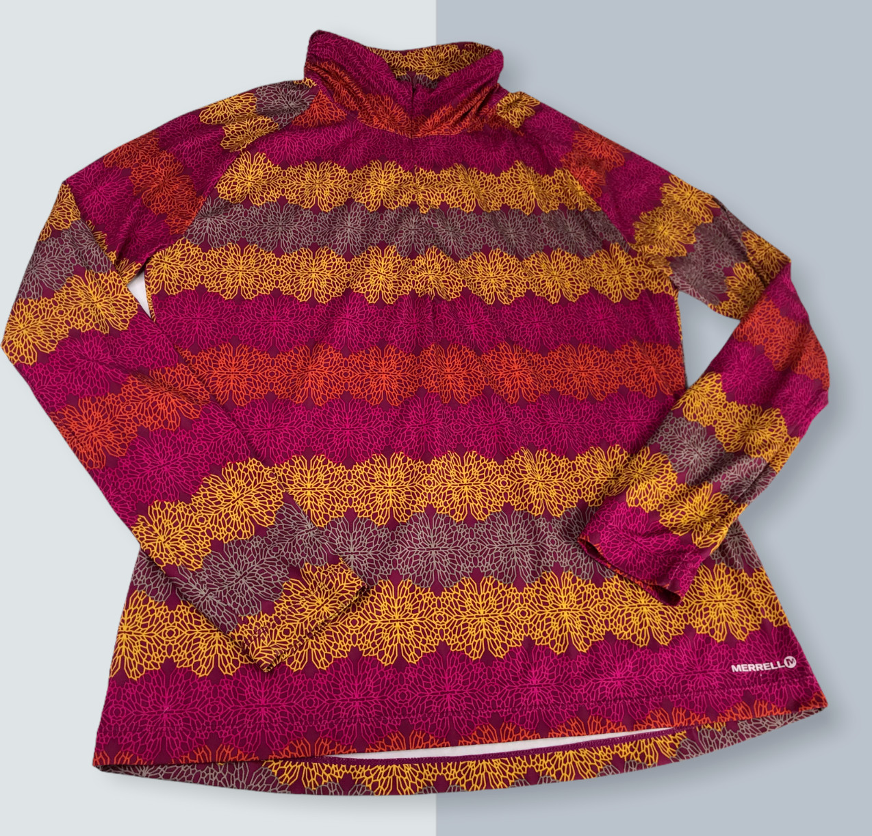 MERRELL Half Zip Pullover Size Women's Large. Pin… - image 5