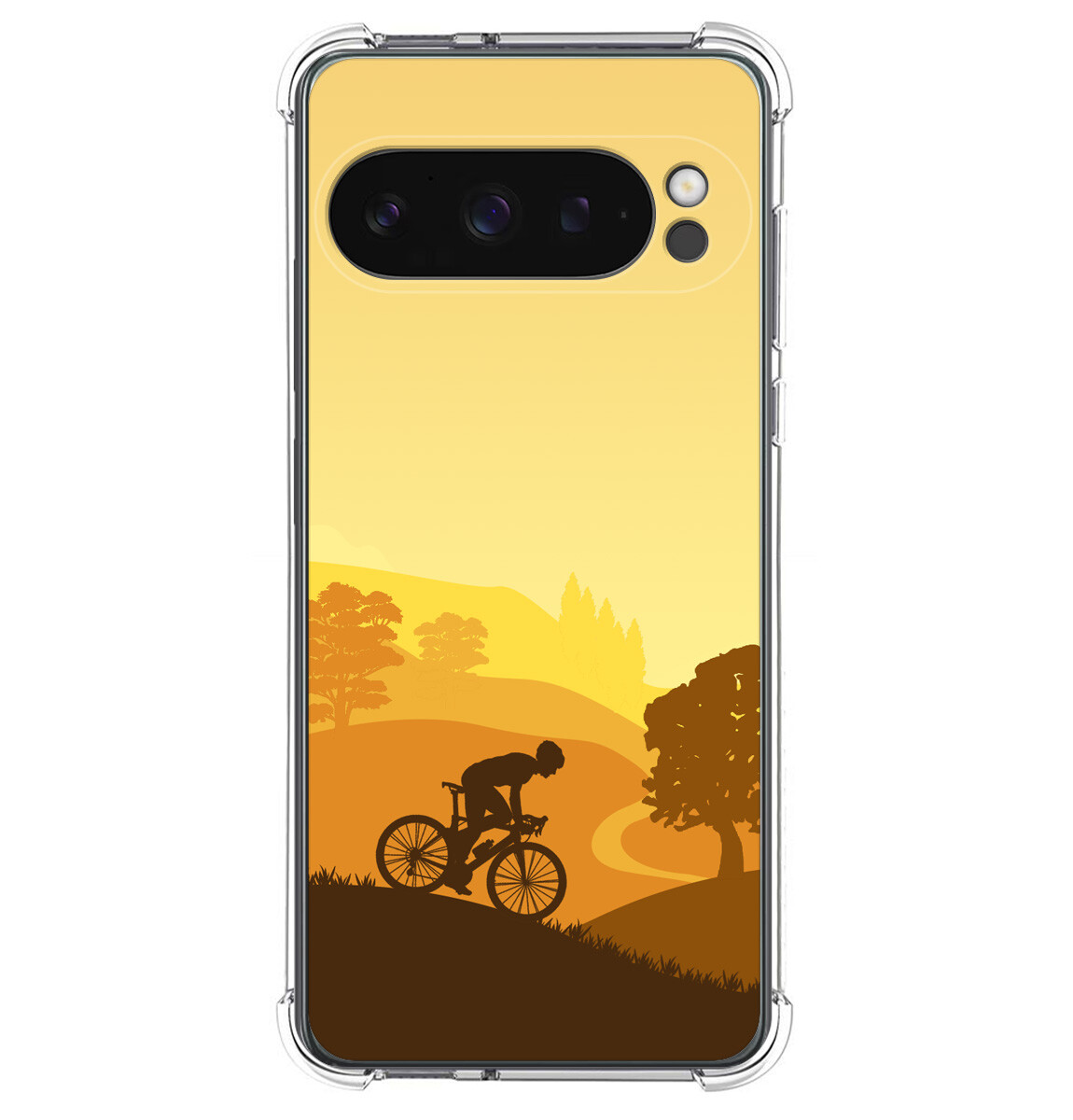 Cover Silicone Anti Colpi per Google Pixel 9 Pro XL 5g Disegno Ciclista Disegni