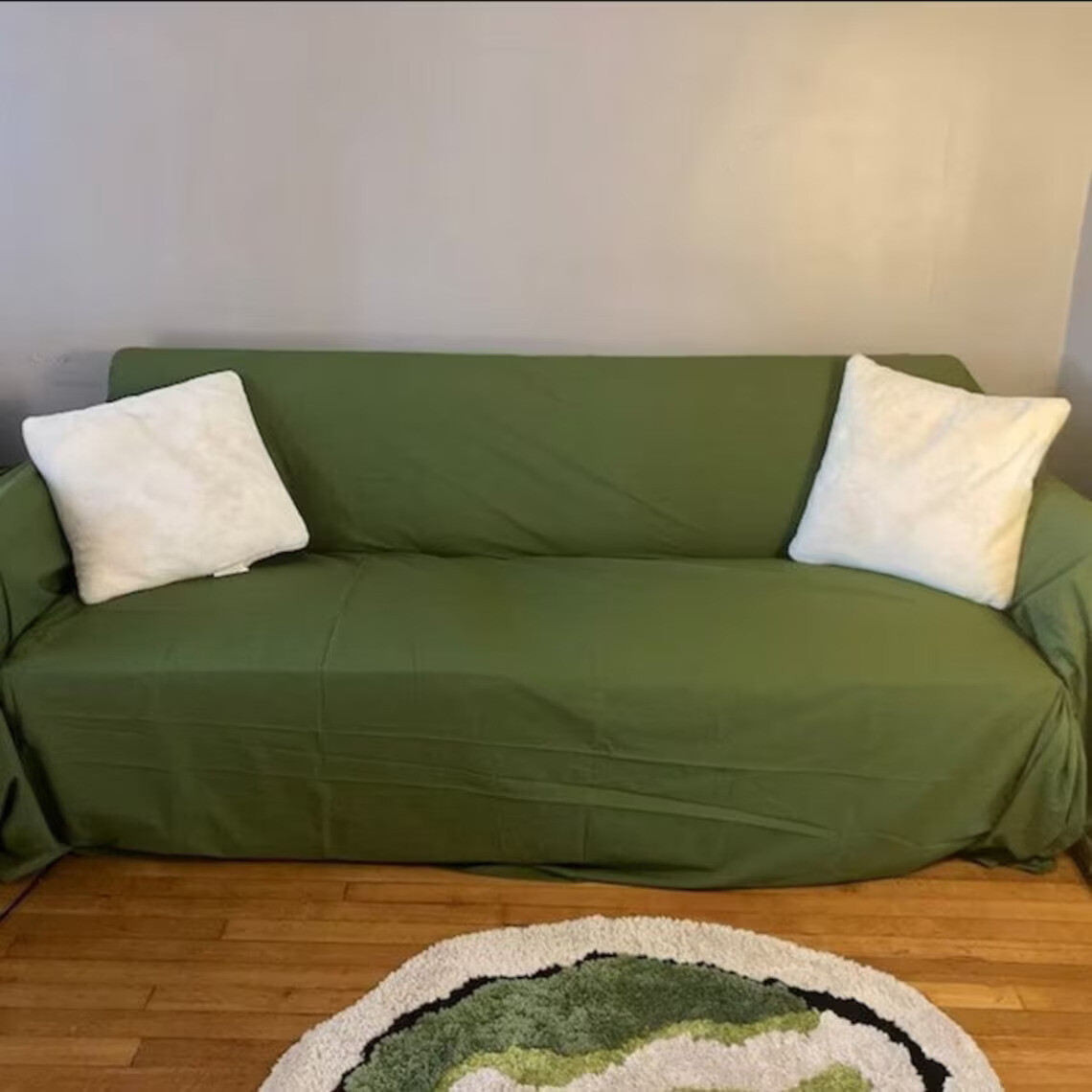 Hunter Green Sofa Throws Baci Living Room