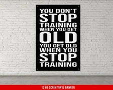 Motivational Fitness Banner - Large Gym Wall Art