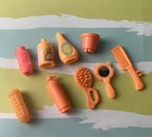 Doll Accessories Barbie Orange  Vintage Vanity Set Comb Mirror Lotions