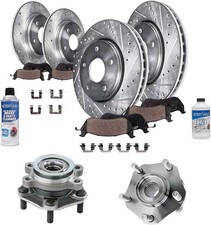 Pastillas de freno delanteras y traseras rotores bujes de rueda para Nissan Sentra 2013 2014 2015 2016
