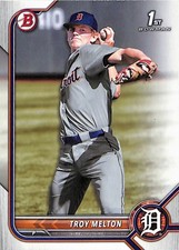 2022 Bowman Draft #BD-118 Troy Melton Detroit Tigers 1st Bowman