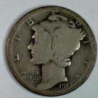 1917 D Mercury Dime Good/VG : Lower Mintage - .90 Silver Nice Coin