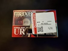 Maxwell UR90 Single Blank Cassette Tape Normal Bias Type I - New Sealed