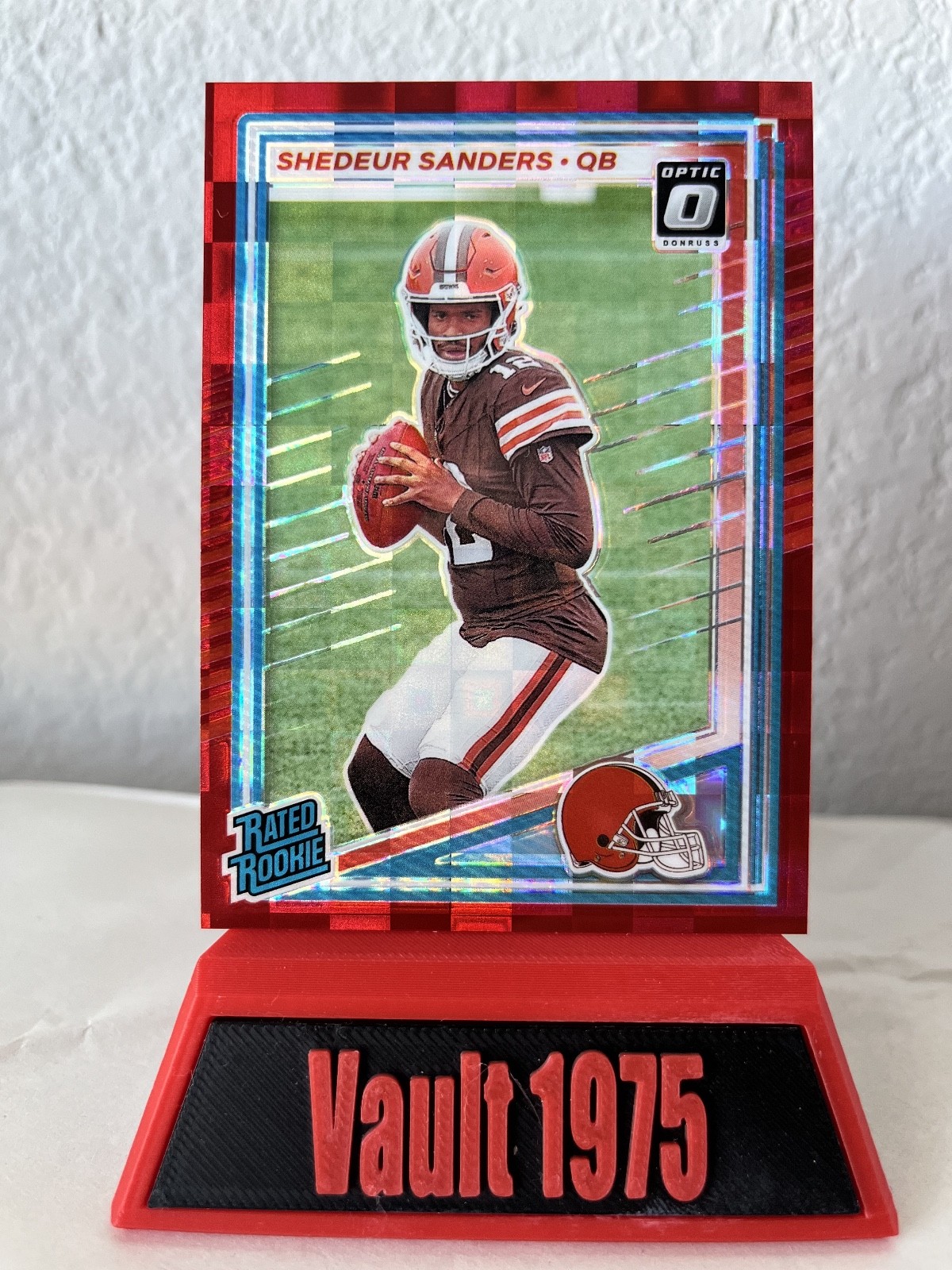 2025 Donruss Shedeur Sanders Rated Rookie Optic Preview Red Pandora #306